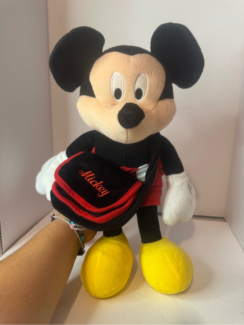 Disney MICKEY MOUSE Deluxe Large 15" PLUSH DOLL BACKPACK Toy Tote.